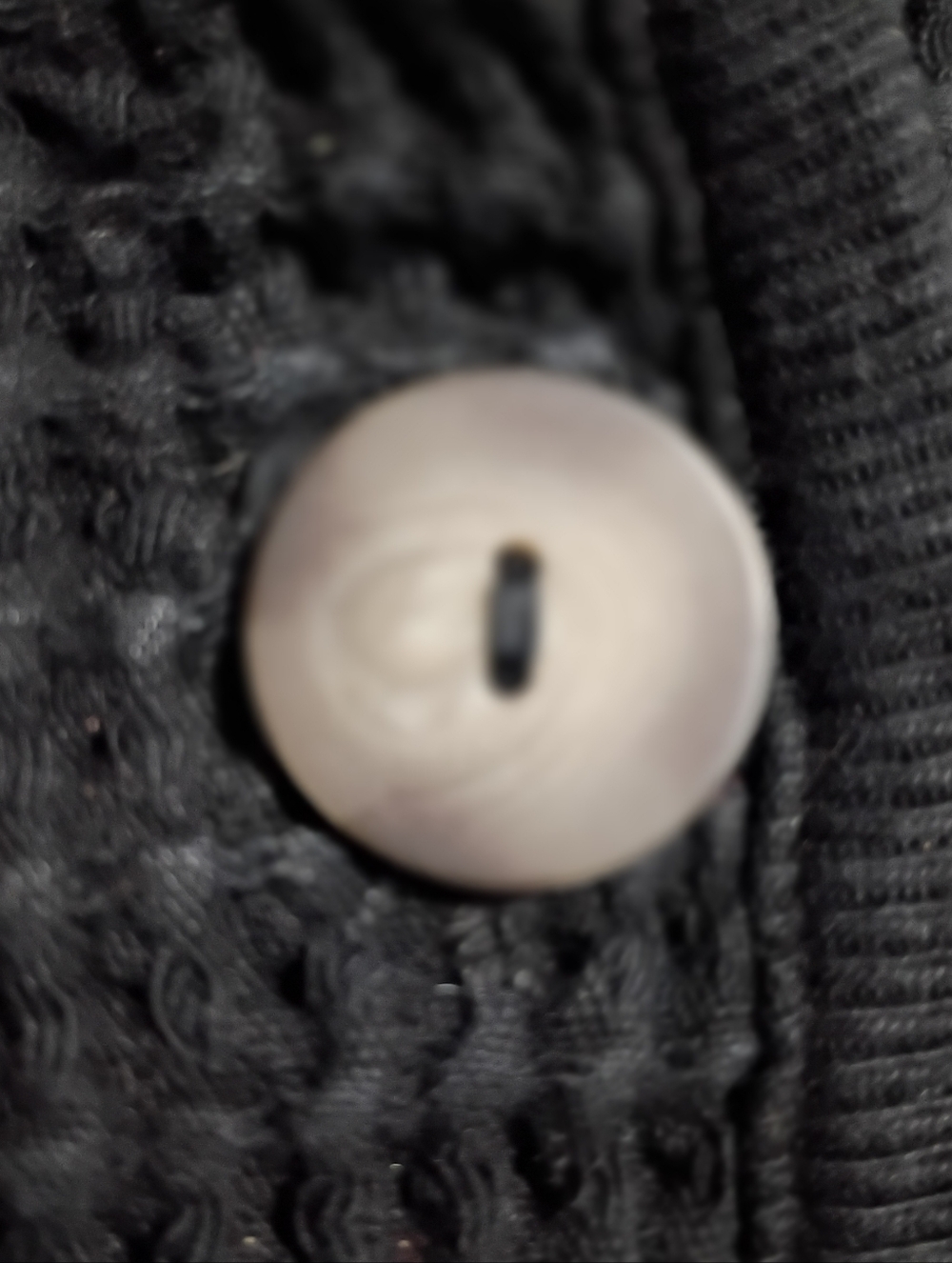 Republic Blues Cardigan Waffle-Knit Button-Front Sweater - Black Sz Large - Picture 3 of 5